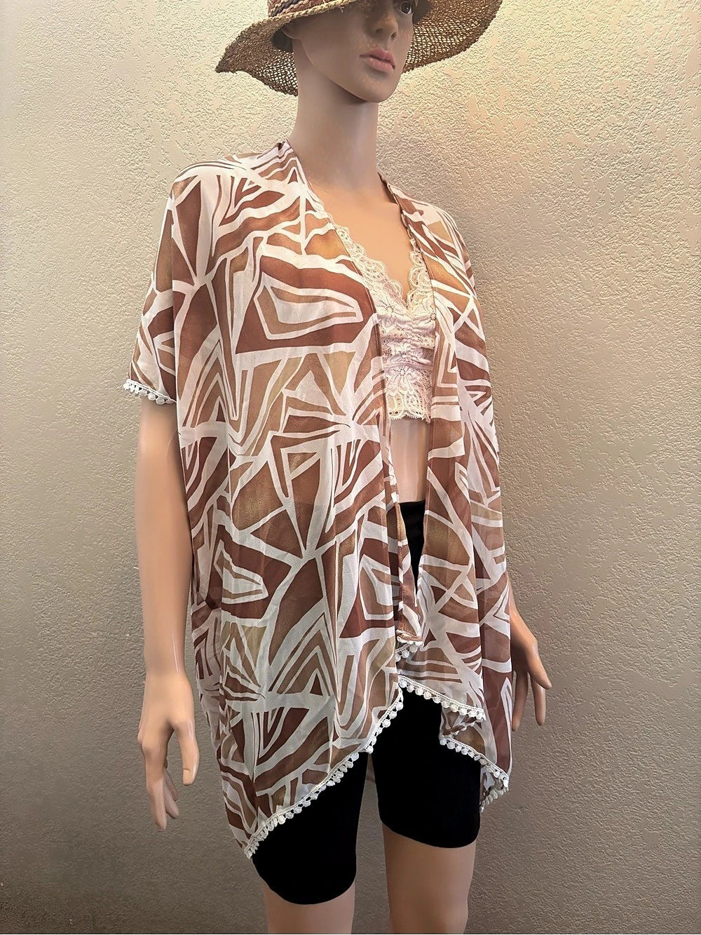 Kontrol Geometric Coverup in Brown & White NWT